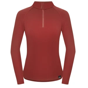 Cheap Fjord Nansen Bluza VIK 1/4 ZIP WOMEN oaky red