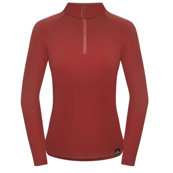 Cheap Fjord Nansen Bluza VIK 1/4 ZIP WOMEN oaky red