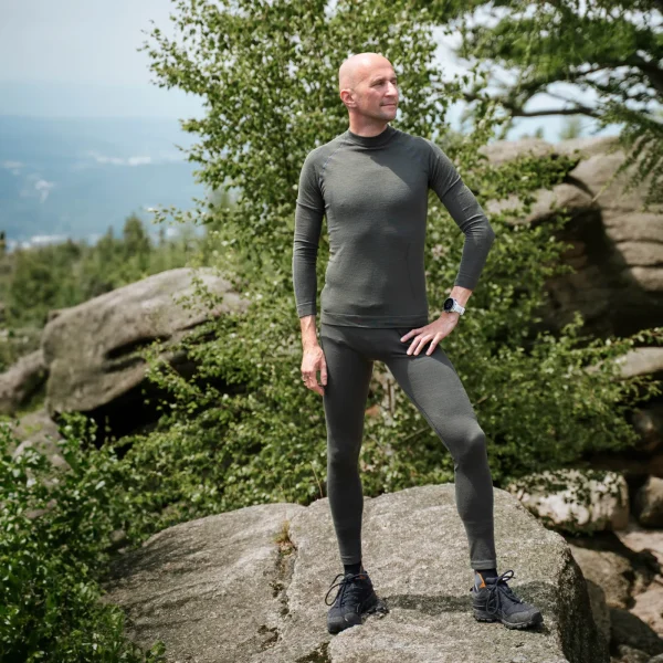 Outlet Fjord Nansen Getry OXIVA MERINO LEGGINGS deep forest