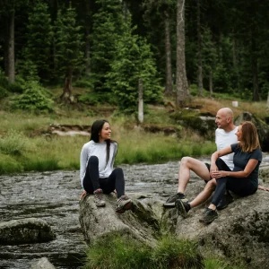 Outlet Fjord Nansen Koszulka CHILO T-SHIRT WOMEN rocky grey