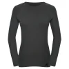 Sale Fjord Nansen Koszulka OXIVA MERINO LONGSLEEVE WOMEN deep forest