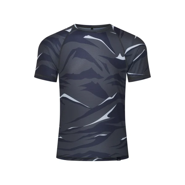 Clearance Fjord Nansen Koszulka RIX PRINT T-SHIRT MEN mountin & wave olive