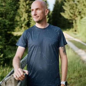 New Fjord Nansen Koszulka RIX PRINT T-SHIRT MEN night sky
