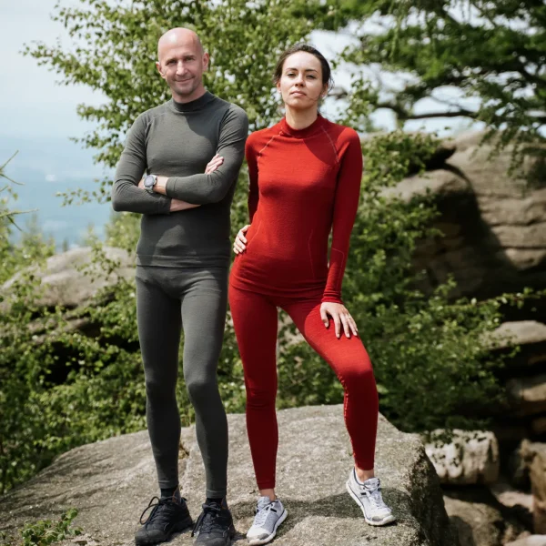 Best Fjord Nansen Zestaw bielizny OXIVA MERINO WOMEN oaky red